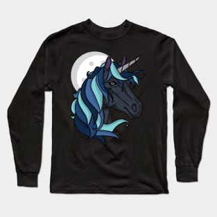 Midnight Unicorn Long Sleeve T-Shirt